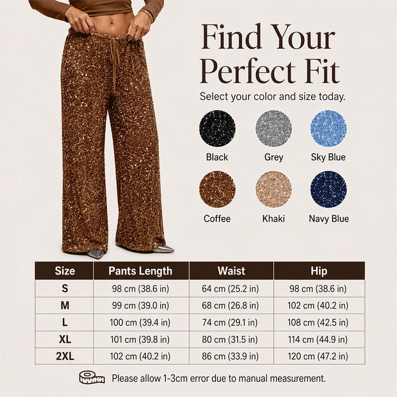 Women's Elastic Waist Straight-Leg Pants - karumail