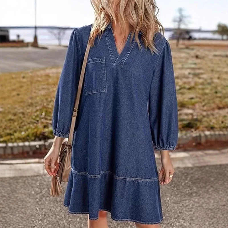 💜Women's Casual Denim Dress - karumail