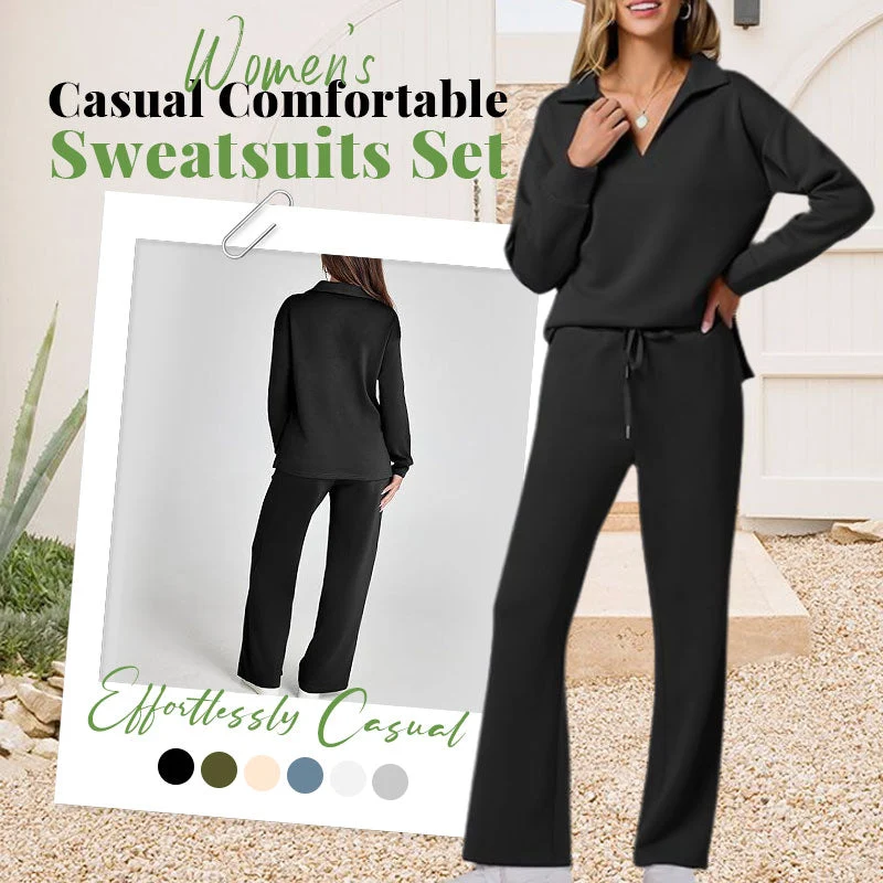 Women's 2 Piece Sets Outfits Casual Long Sleeve Sweatsuits Sets - karumail