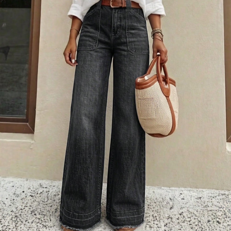 Women’s High-Rise Stretch Straight-Leg Jeans - karumail