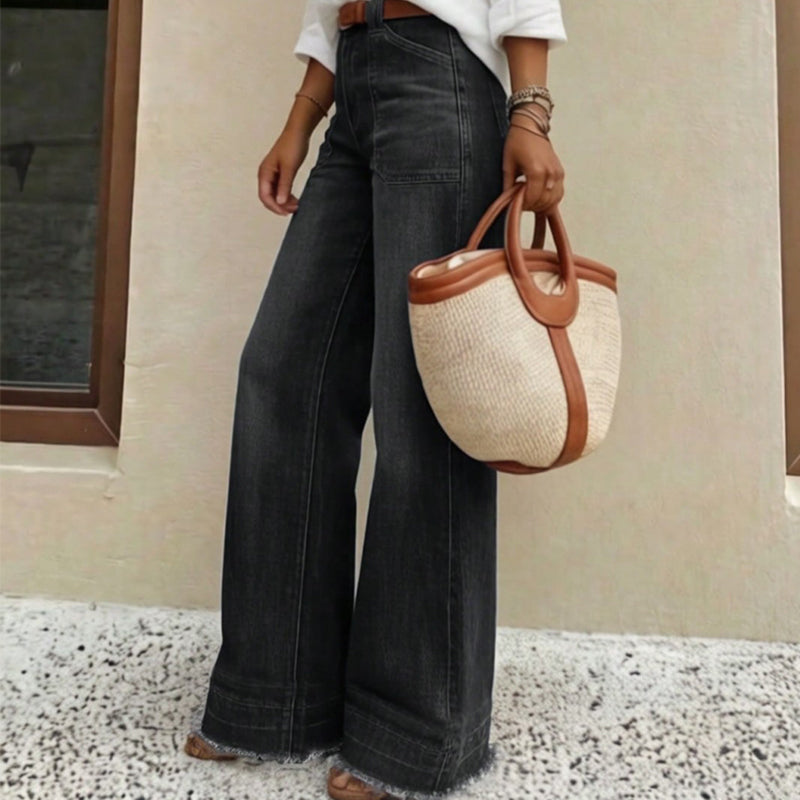 Women’s High-Rise Stretch Straight-Leg Jeans - karumail