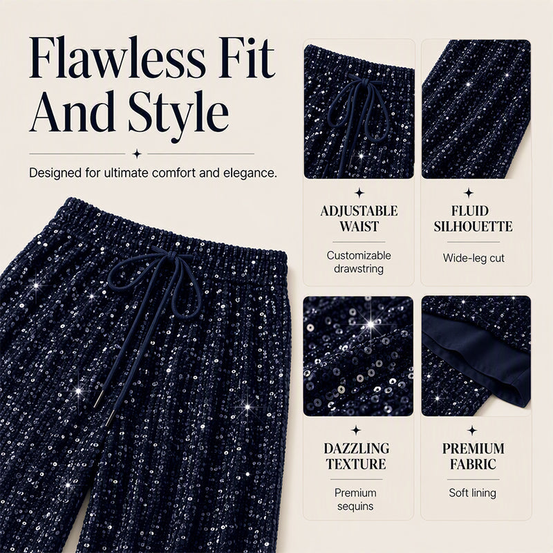 Women's Elastic Waist Straight-Leg Pants - karumail