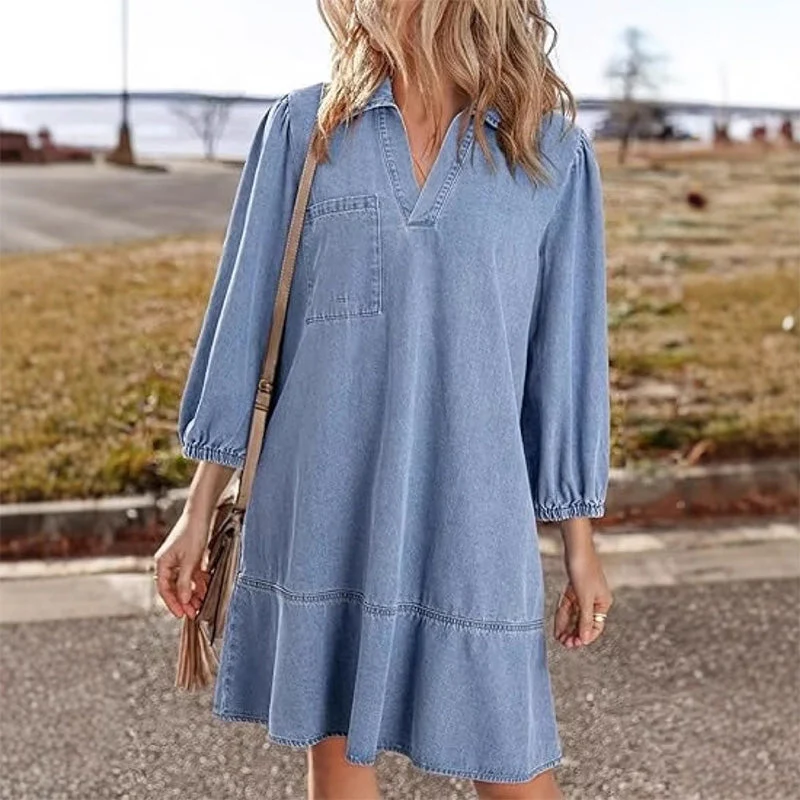 💜Women's Casual Denim Dress - karumail