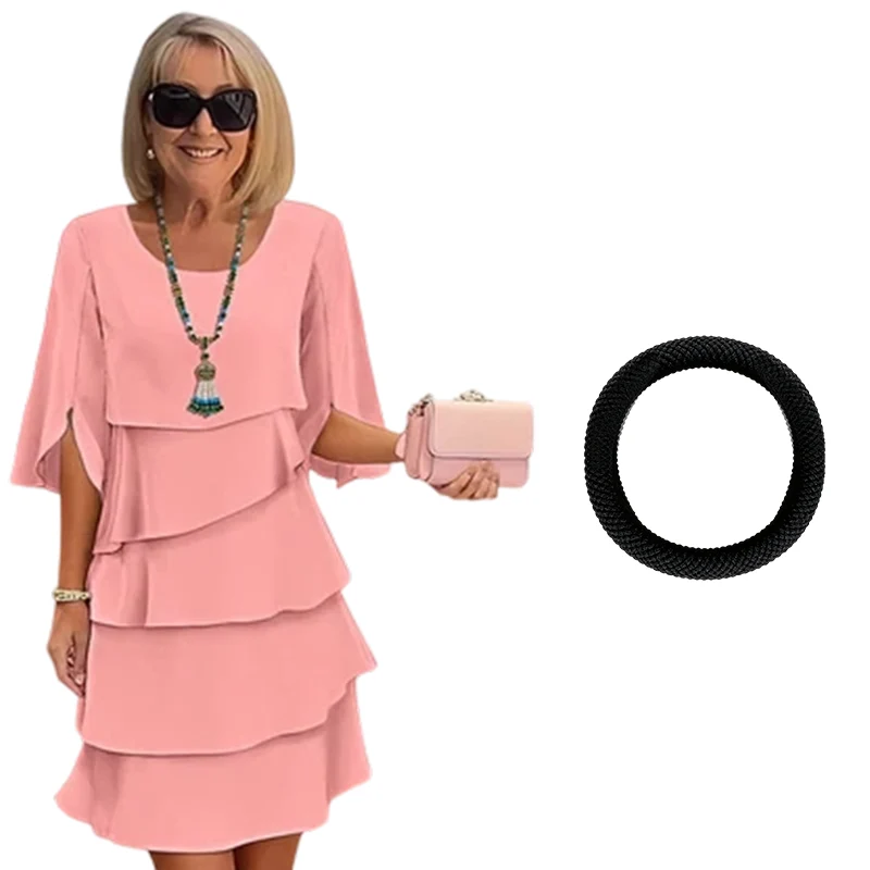 💃Women's Elegant Layered Ruffle Sleeve Dress – Effortless Style for Every Occasion✨ - karumail